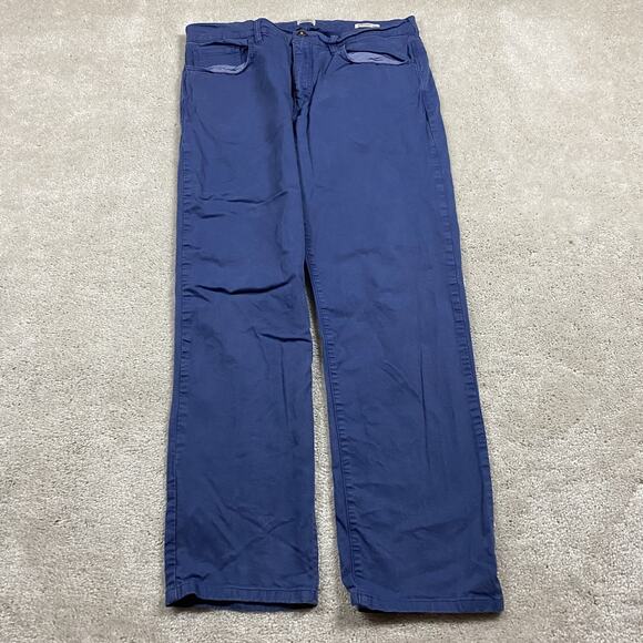 Flint and Tinder Pants Mens 36x34* Blue Straight Fit Chino Stretch Work Office - Picture 1 of 10